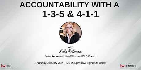 Image principale de Accountability with a 1-3-5 and 4-1-1 Plan!