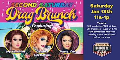 Second Saturday Drag Brunch - January 13th primary image