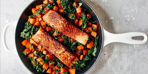 UBS VIRTUAL Cooking & Wellness: North African Spiced Salmon & Sweet Potato primary image