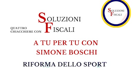 Riforma dello sport - A TU PER TU con Simone Boschi  DIFFERITA