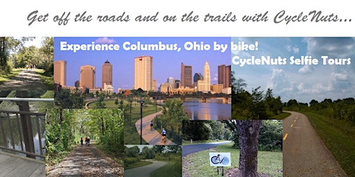 Columbus OH. Long Bikeway Loop. A Smart-guided Selfie Cycle Tour Adventure