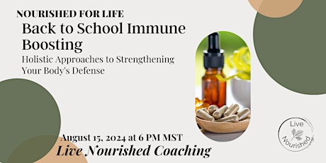 Back to School Immune Boosting