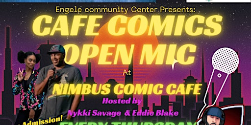 Imagem principal do evento Cafe Comics Open Mic at Nimbus Comic Cafe