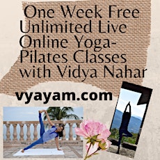 Imagem principal do evento One Week Free Online Live Unlimited Mat Yoga - Pilates & Chair Yoga Classes