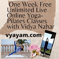 Primaire afbeelding van One Week Free Online Live Unlimited Mat Yoga - Pilates & Chair Yoga Classes