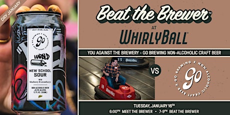 Beat The Brewer vs. Go Brewing | WhirlyBall Naperville | Dry January primary image