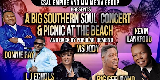 Image principale de A BIG SOUTHERN SOUL CONCERT AND PICNIC AT THE BEACH 4250 Grays Beach Place