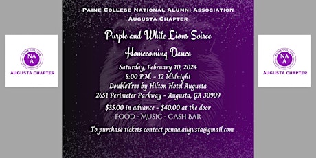 Paine College National Alumni Assoc-Augusta  Purple & White Lions Soiree primary image