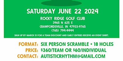 Primaire afbeelding van Golf Scramble For Autism