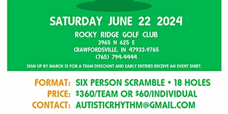 Golf Scramble For Autism