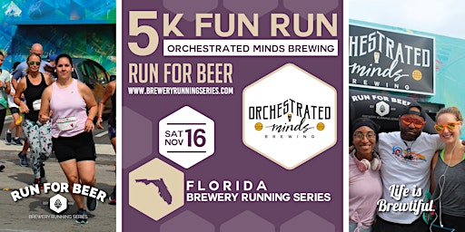 Hauptbild für 5k Beer Run x Orchestrated Minds | 2024 Florida Brewery Running Series