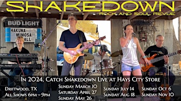 Imagem principal do evento Shakedown Live at Hays City Store - April