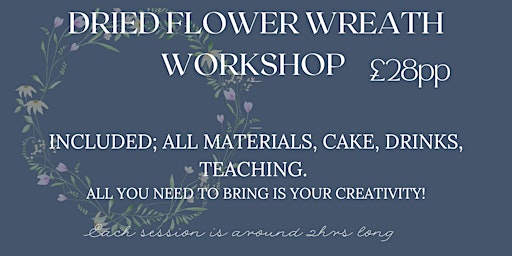 Dried flower wreath workshop primary image