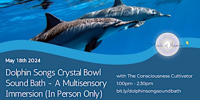 Image principale de Dolphin Songs Crystal Bowl Sound Bath - A Multisensory Immersion -In Person