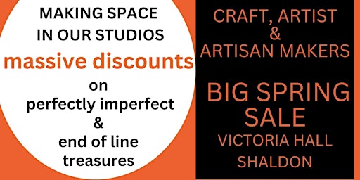 Craft, Artist  & Artisan-Makers Big Studio SALE  - 2024 primary image