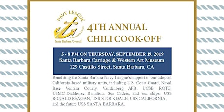 Santa Barbara Navy League's 4th Annual Chili Cook-off primary image