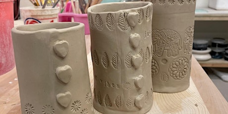 Make Your Own Stamped Clay Cup or Planter