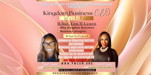 Image principale de Kingdom Business CEO Workshop