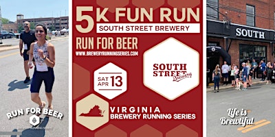 Primaire afbeelding van 5k Beer Run x South Street Brewery | 2024 Virginia Brewery Running Series