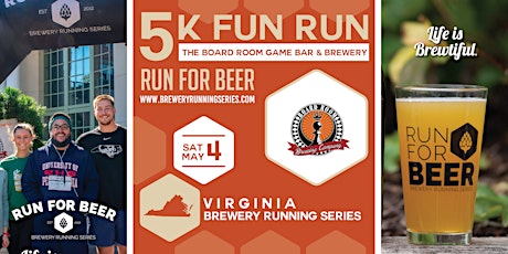 5k Beer Run x Board Room VA| 2024 Virginia Brewery Running Series