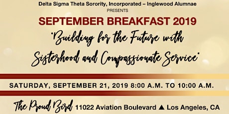 Inglewood Alumnae Chapter September Breakfast 2019 primary image