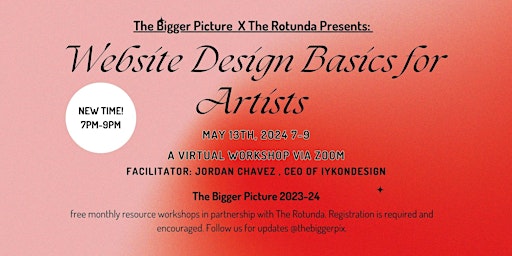 Imagen principal de Website Design Basics for Artists