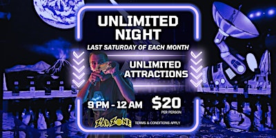 Unlimited Night | Zap Zone Waterford  primärbild