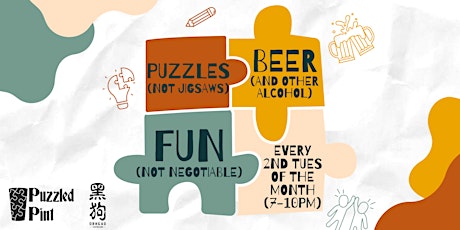 Imagen principal de Puzzled Pint Singapore (Mar 2024) - A FREE Monthly Puzzle Event!