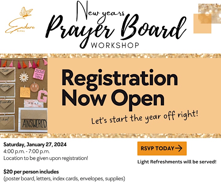 2024 Prayer Board Workshop Tickets, Sat, Jan 27, 2024 at 4:00 PM