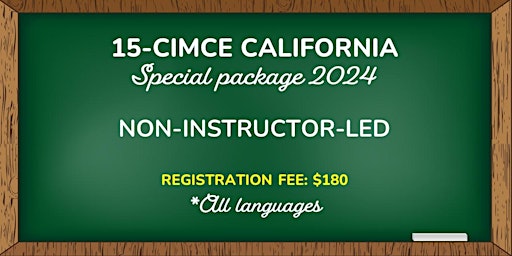 Image principale de 15-CIMCE CALIFORNIA PACKAGE (*All languages) NON-INSTRUCTOR-LED