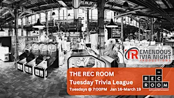 BARRIE - Rec Room Trivia League - Tuesday April 16th -June 18th @7:00pm