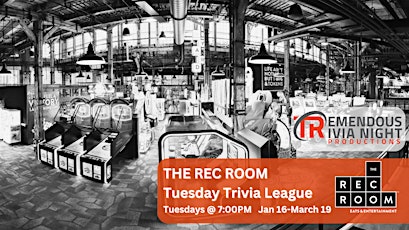 BARRIE - Rec Room Trivia League - Tuesday April 16th -June 18th @7:00pm