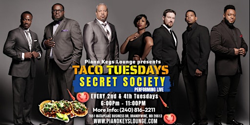Primaire afbeelding van Taco Tuesdays  @ Piano Keys  Lounge W/ Secret Society live