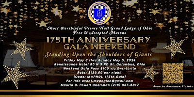 Most Worshipful Prince Hall Grand Lodge of Ohio 175th Anniversary Gala primary image