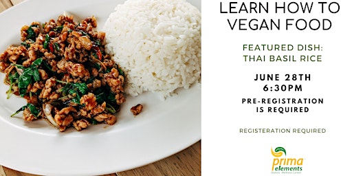 Primaire afbeelding van Cooking Show - Learn to make Thai Basil rice from scratch.
