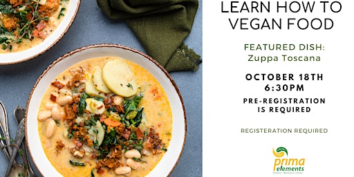 Learn to Cook VEGAN FOOD - Zuppa Toscana primary image