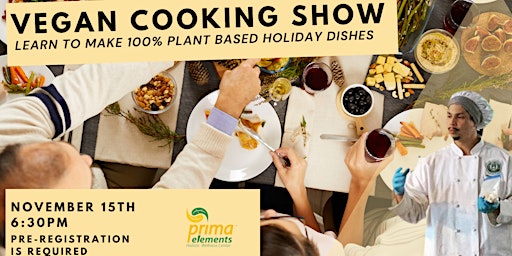 Imagem principal do evento Learn how to cook your holiday dishes VEGAN STYLE - LIVE Cooking Class