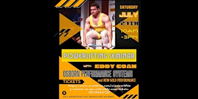 Powerlifting Seminar  at OPS with Eddy Coan primary image