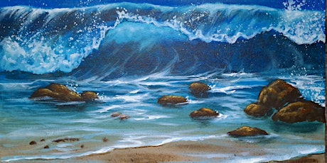 Imagem principal de Blue Wave Acrylic Painting with Marco Aguilar