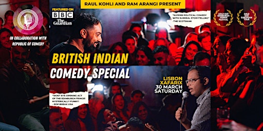 Primaire afbeelding van British Indian Comedy Special - Lisboa - Stand up Comedy in English