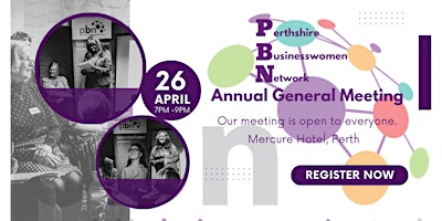 Imagem principal do evento Perthshire Businesswomen Networking A.G.M