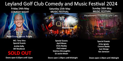 Leyland Golf Club Centenary Comedy and Music Festival primary image