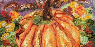 Primaire afbeelding van Still Life Wet Felted Pumpkin Picture