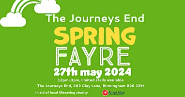 Imagem principal do evento Stall booking for The Journeys End Spring Fayre & Car Boot