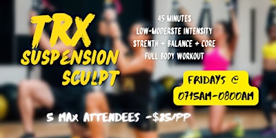 Immagine principale di TRX Suspension Sculpt - Small Group Fitness Class 