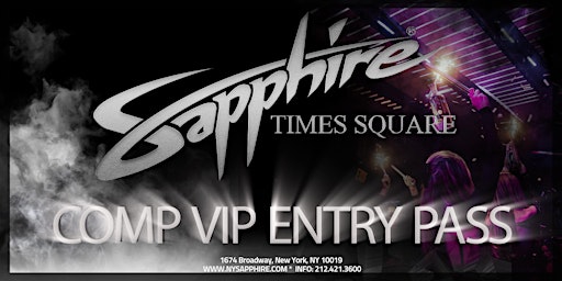 Primaire afbeelding van Sapphire Times Square - FREE Entry Passes!