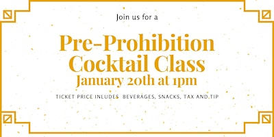 Pre-Prohibition Cocktail Class primary image