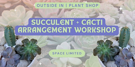 Succulent Arrangement Workshop | Sip & Create primary image