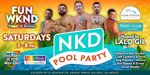 Imagen principal de NKD Pool Party at Pool Club PV at Casa Cupula