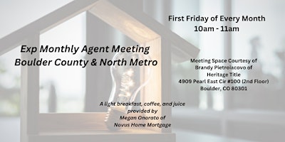 Exp Monthly Agent Meeting (Boulder County and North Metro) primary image